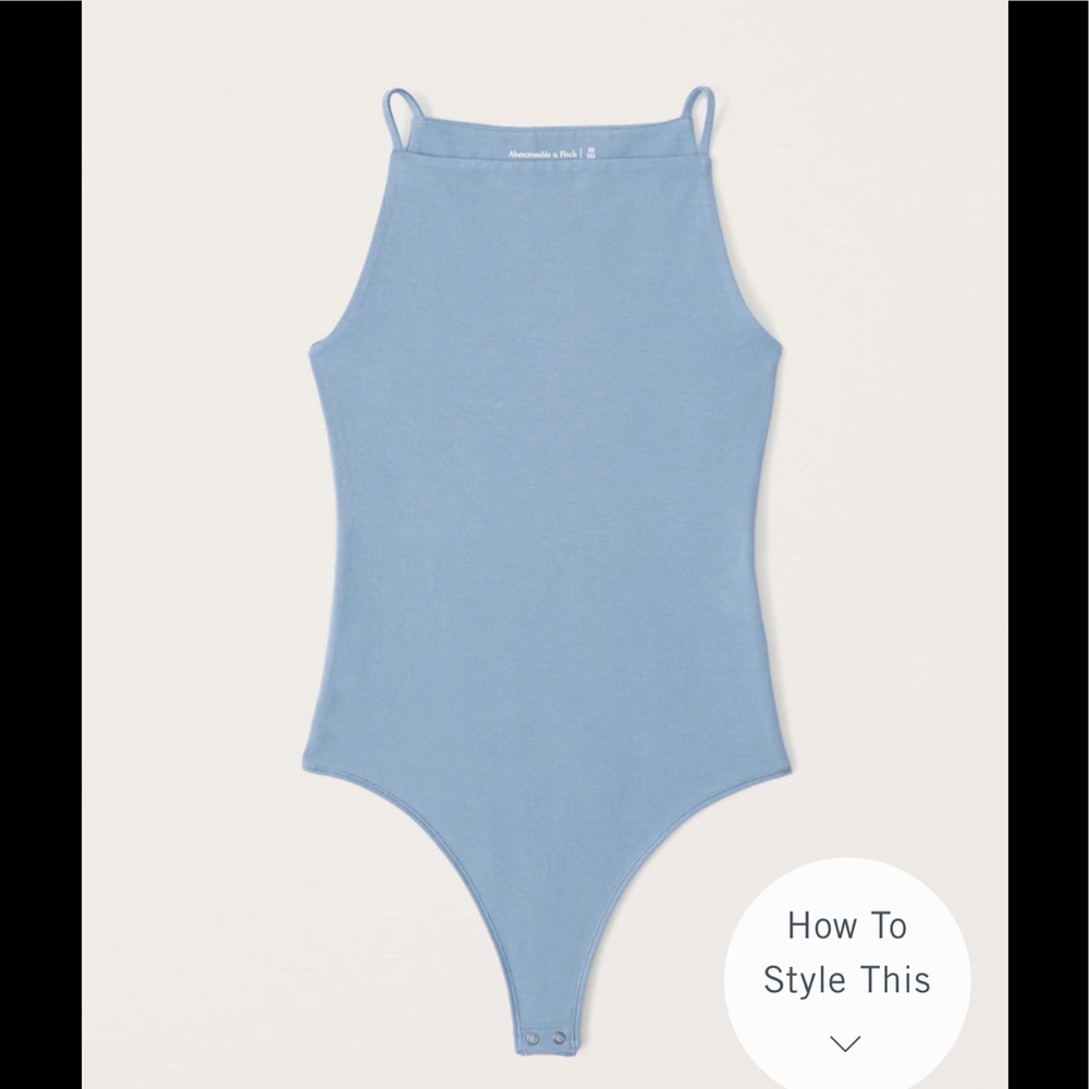 NWT Abercrombie Cotton Seamless Fabric Boatneck Bodysuit